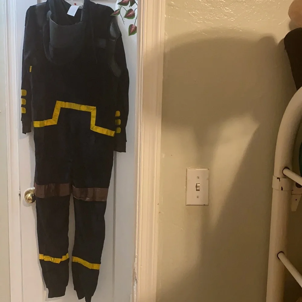 Fortnite Dark Voyager Hooded Union Suit Costume Jumpsuit Adult - Picture 4 of 9